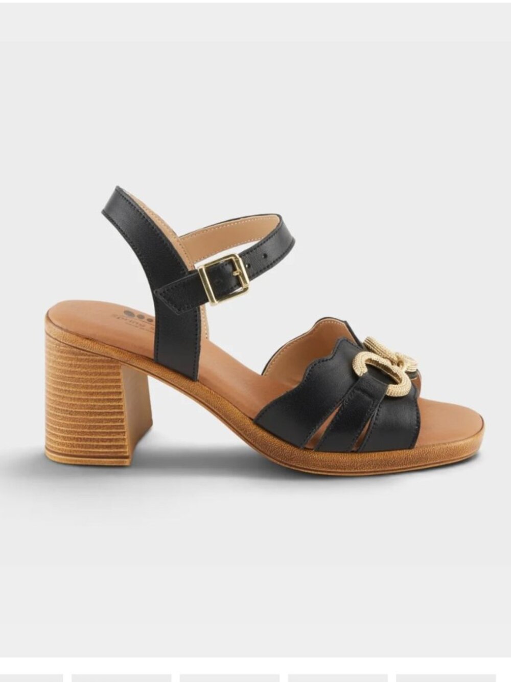 Spring Step Sardinia Black Leather Slingback Sandals - 39 (8.5/9).  New w/o box.